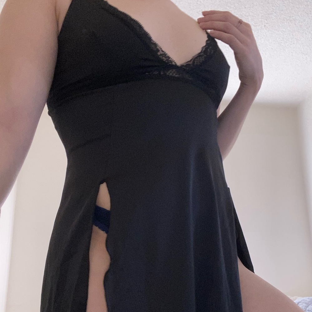 Silk black slip dress🖤